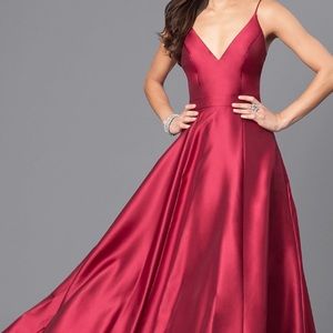 Jovani Red Satin Ball Gown or Prom Dress
